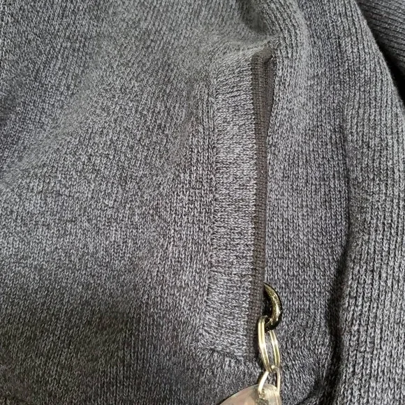 Chicago Bears NFL Pro Line Mens XL 1/4 Zip Sweater Long Sleeve Blue Pockets Logo - Picture 7 of 12